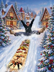 Planche à neige de l'Échoppe des fromages