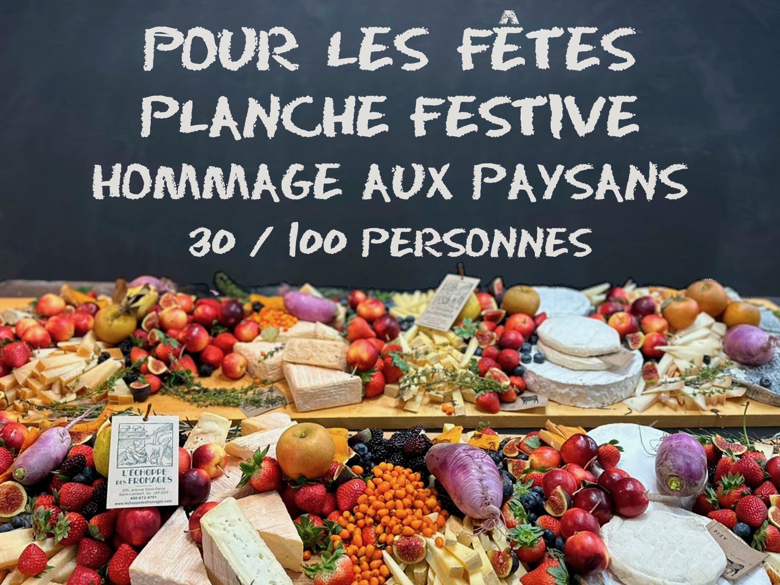 Planche de fromages hommage aux paysans québécois